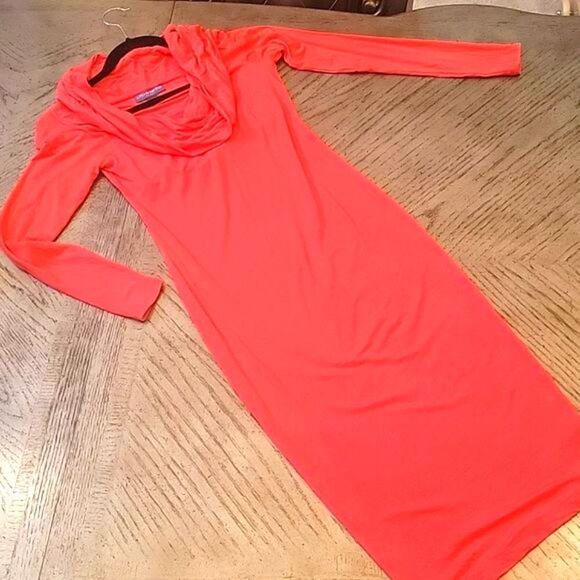 A PEA IN THE POD maternity midi coral dress XS - Picture 1 of 11